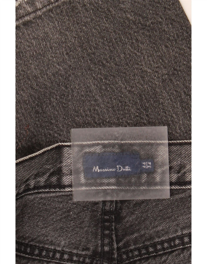 Мужские прямые джинсы Massimo Dutti EU 44, большие W34 L30, серые