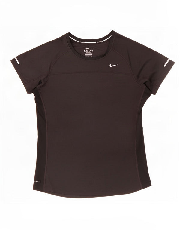 Женская футболка Nike Dri Fit Top UK 12, средний черный полиэстер