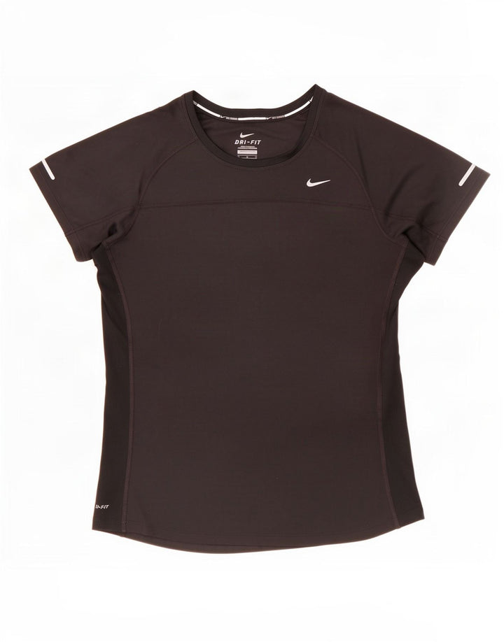 Женская футболка Nike Dri Fit Top UK 12, средний черный полиэстер