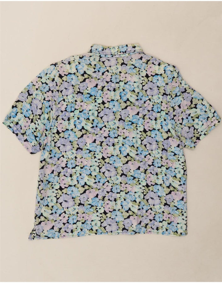 VINTAGE Womens Short Sleeve Shirt Blouse EU 40 Medium Multicoloured Floral Vintage Vintage and Second-Hand Vintage from Messina Hembry 
