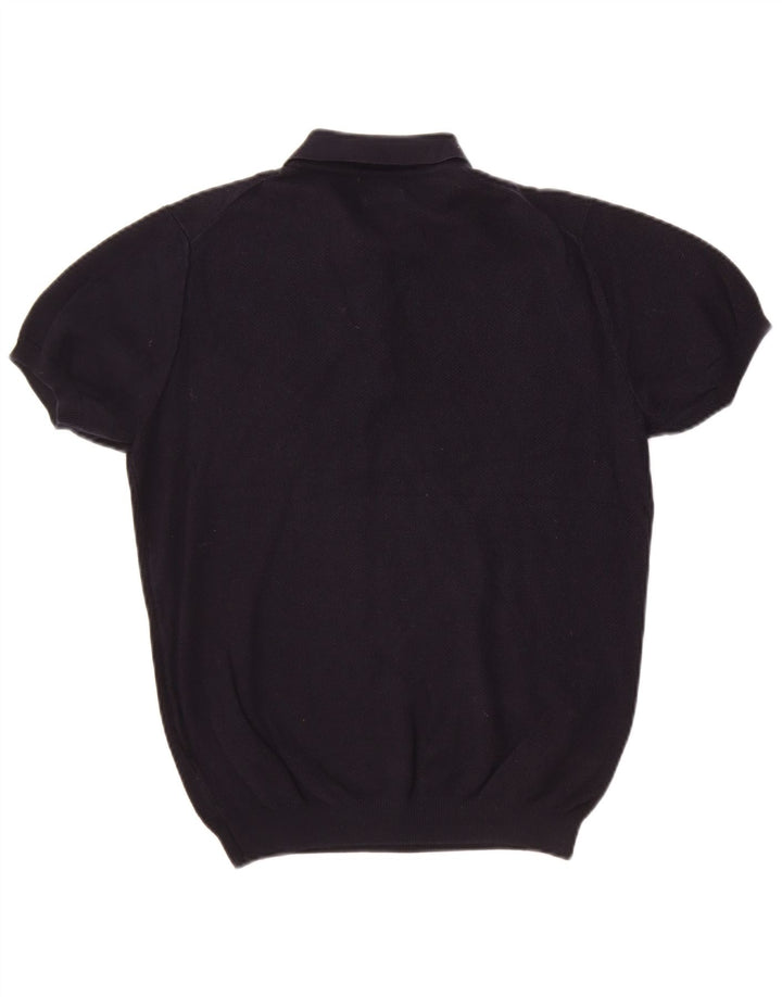 Мужская рубашка-поло Massimo Dutti среднего темно-синего цвета