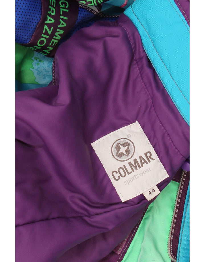 COLMAR Мужская лыжная куртка свободного кроя с капюшоном IT 44 XS Синяя с цветными блоками