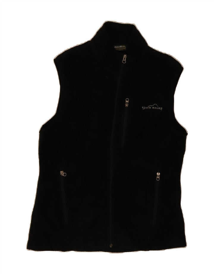 EDDIE BAUER Mens Fleece Gilet UK 36 Small Black Polyester Vintage Eddie Bauer and Second-Hand Eddie Bauer from Messina Hembry 