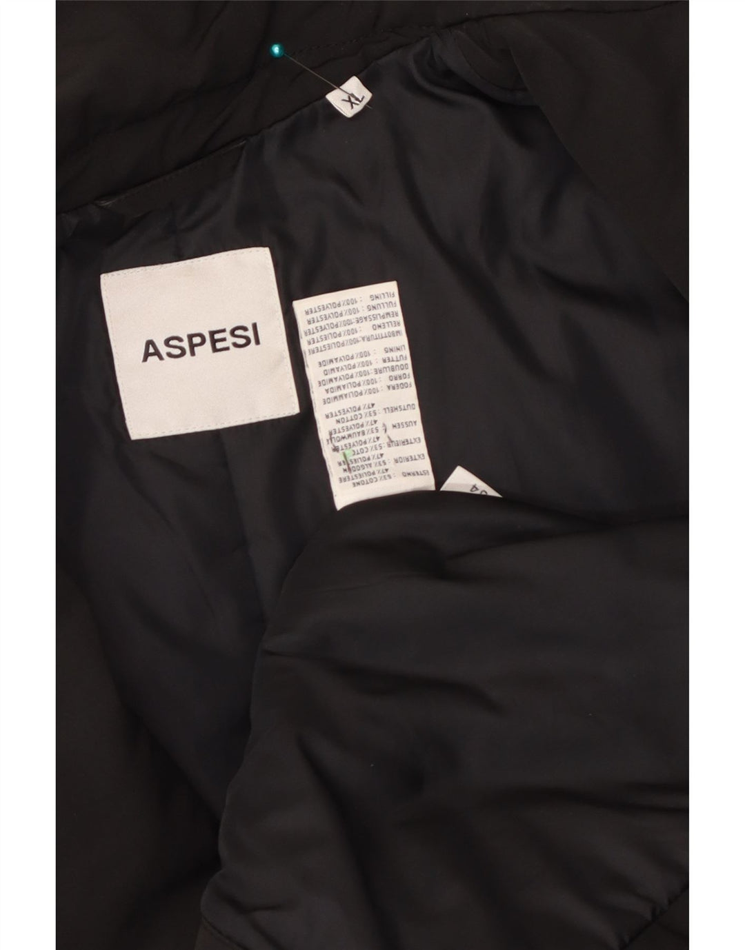 Женское пальто Aspesi UK 18 XL, черный хлопок