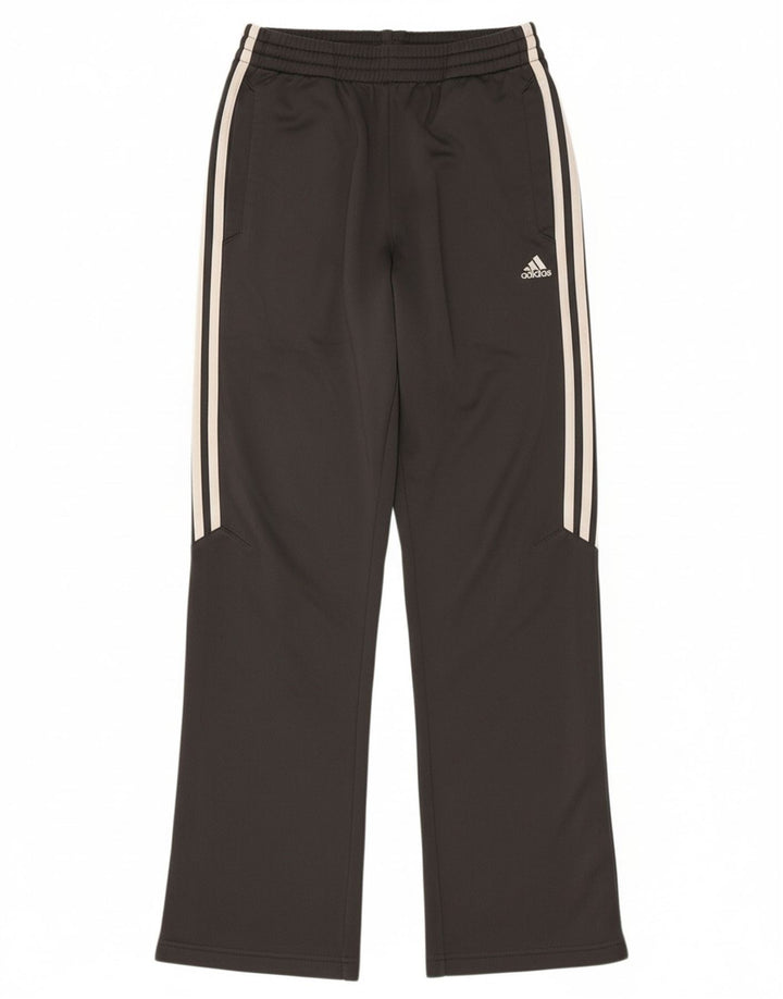ADIDAS Boys Tracksuit Trousers 13-14 Years Grey Polyester