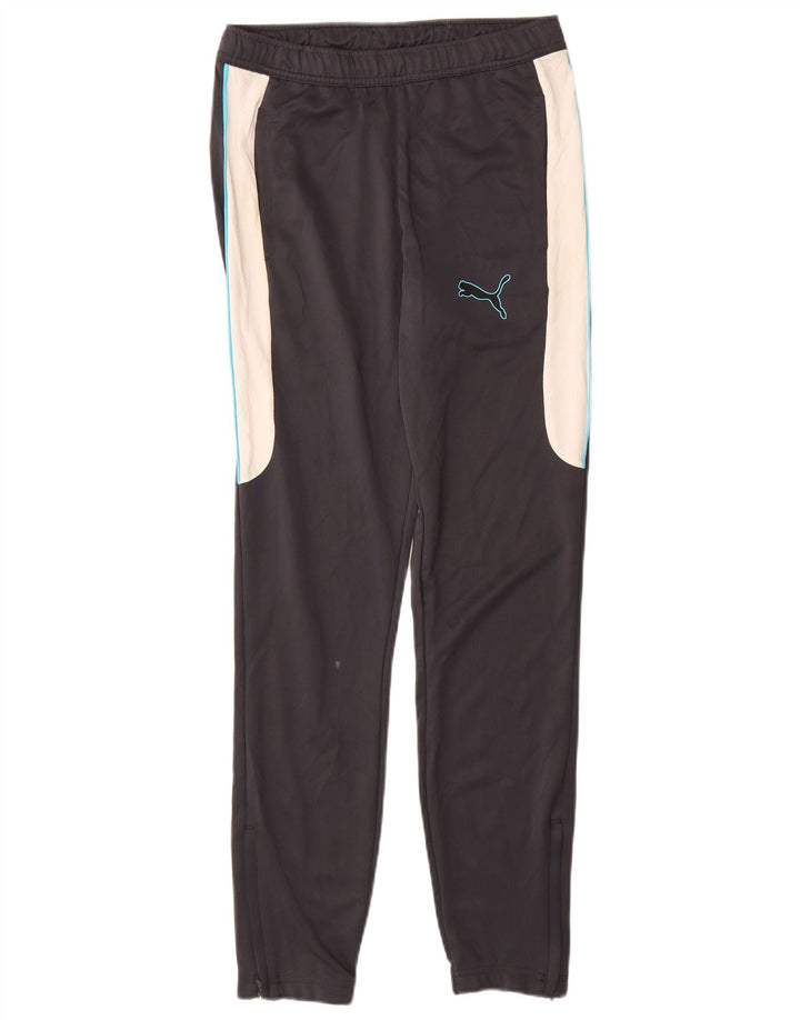 Мужские спортивные брюки PUMA, маленькие черные, полиэстер с цветными блоками