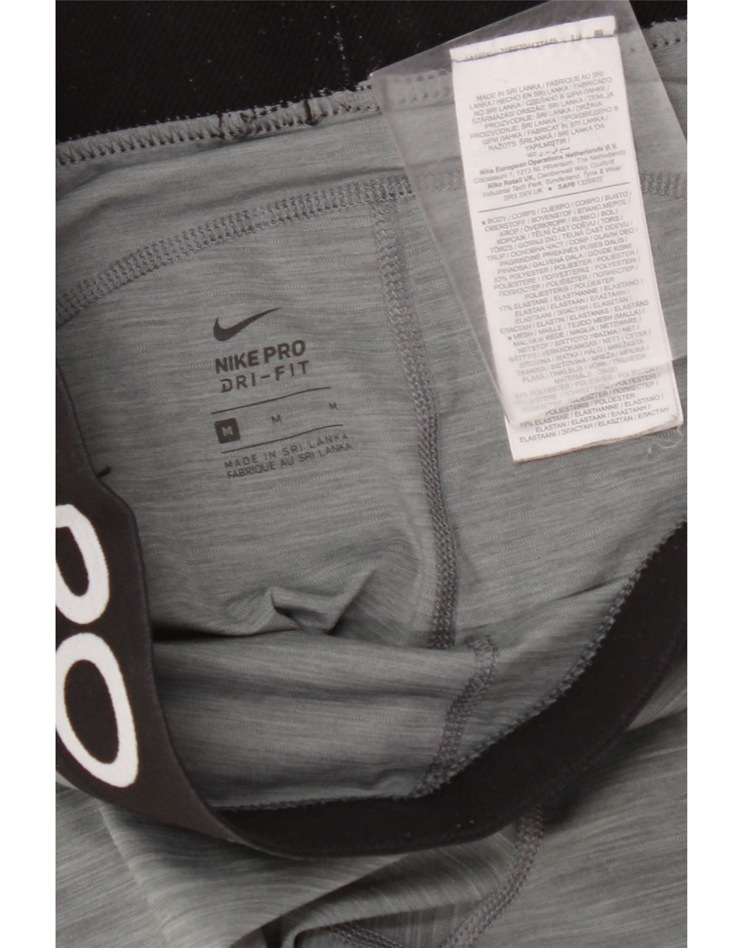 Женские леггинсы с рисунком NIKE Dri Fit UK 12, средний серый полиэстер