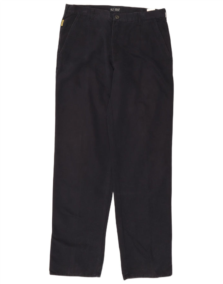 Мужские прямые брюки чинос ARMANI EU 52 XL W36 L36 Темно-синие, хлопок