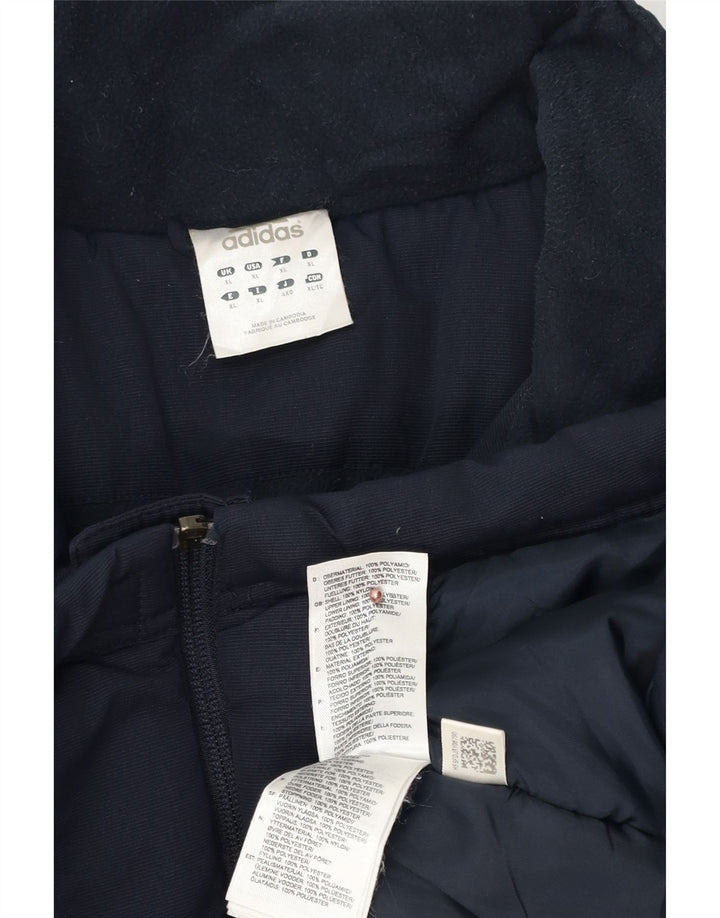 Мужская утепленная куртка Adidas UK 42 XL темно-синяя из полиэстера