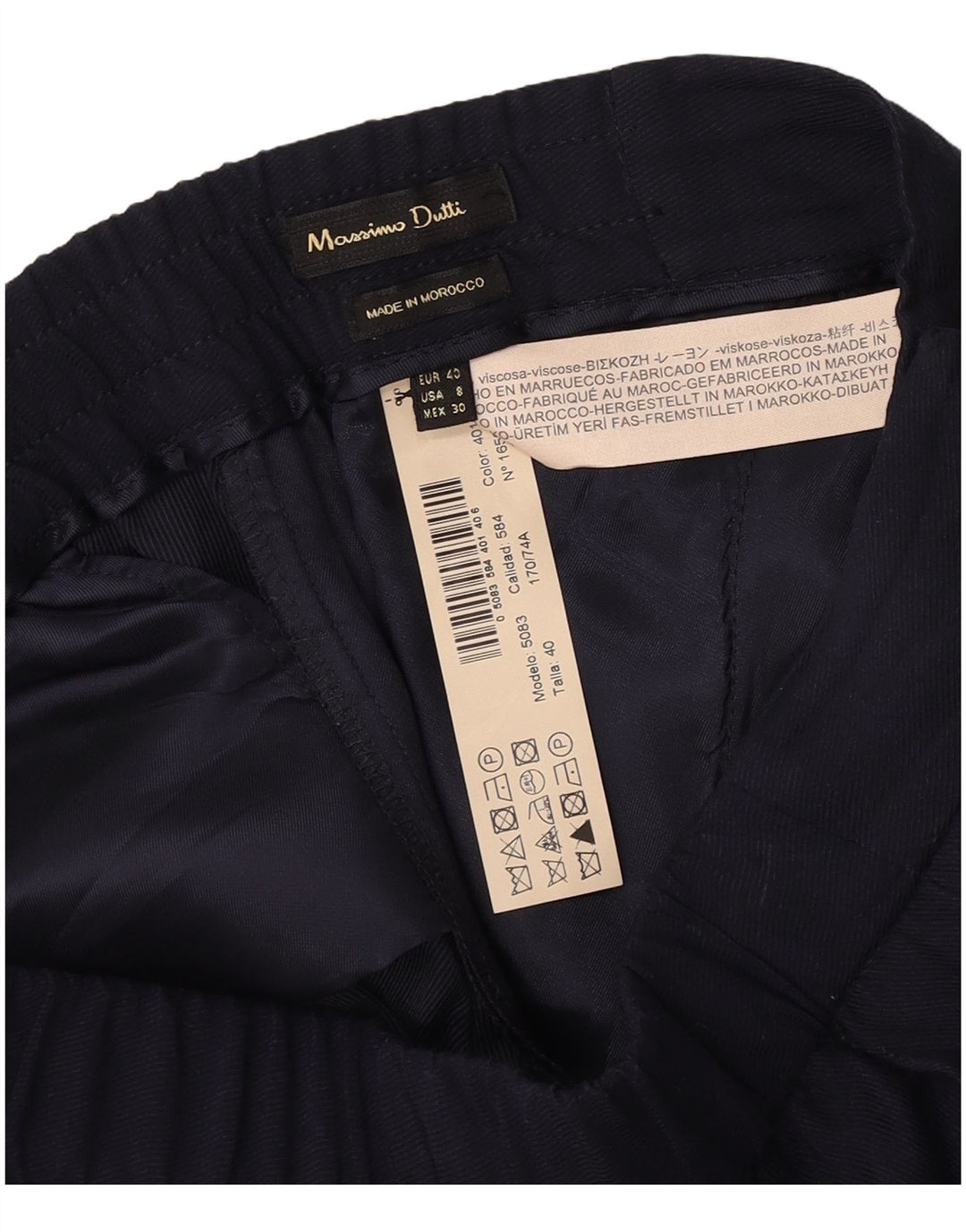 Massimo Dutti Женские прямые брюки чинос EU 40 Medium W30 L29 Темно-синие