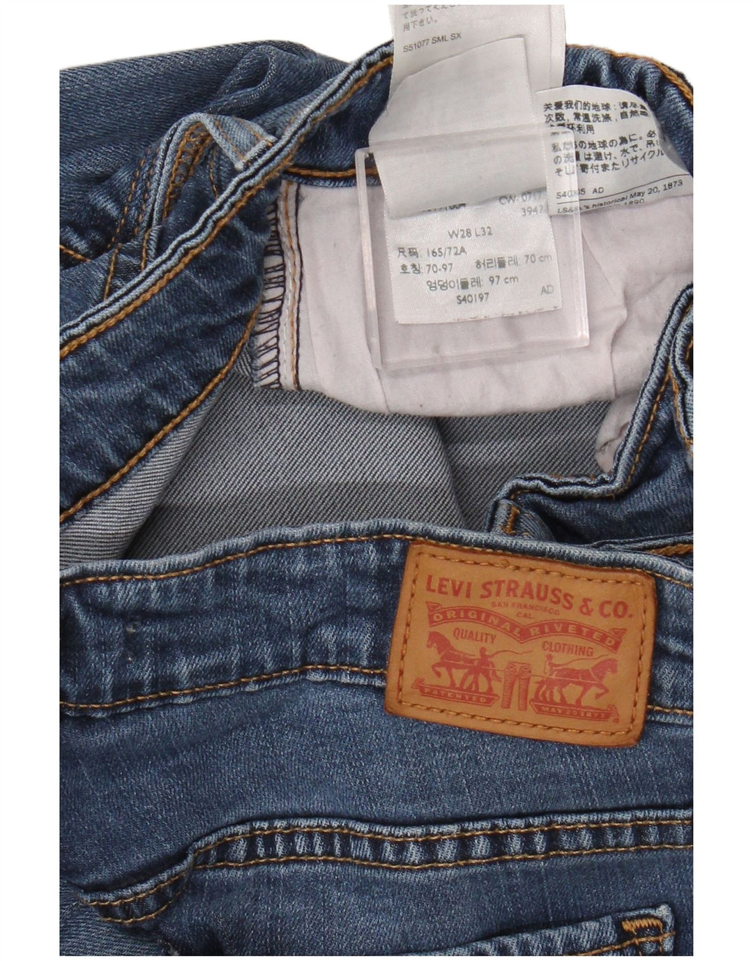 Женские прямые джинсы Levi's 714 W28 L26 синие из лиоцелла