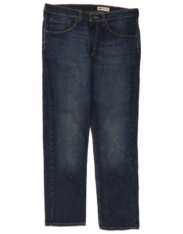 Мужские зауженные джинсы Wrangler W34 L30 темно-синие, хлопок