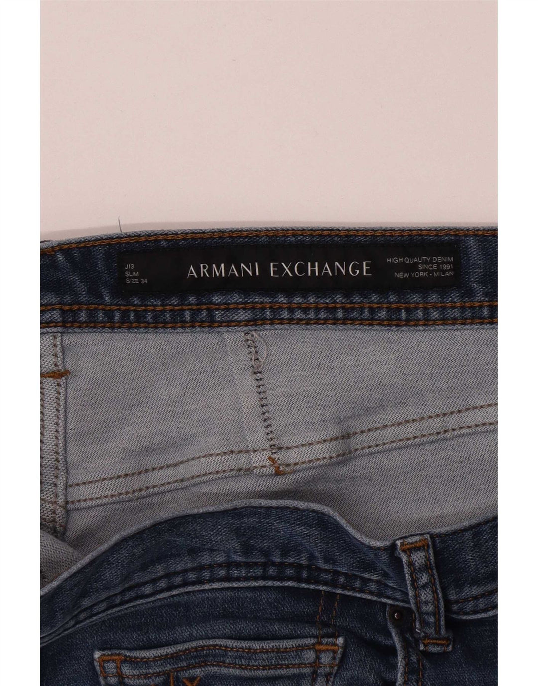 Мужские зауженные джинсы Armani Exchange W34 L32 синие
