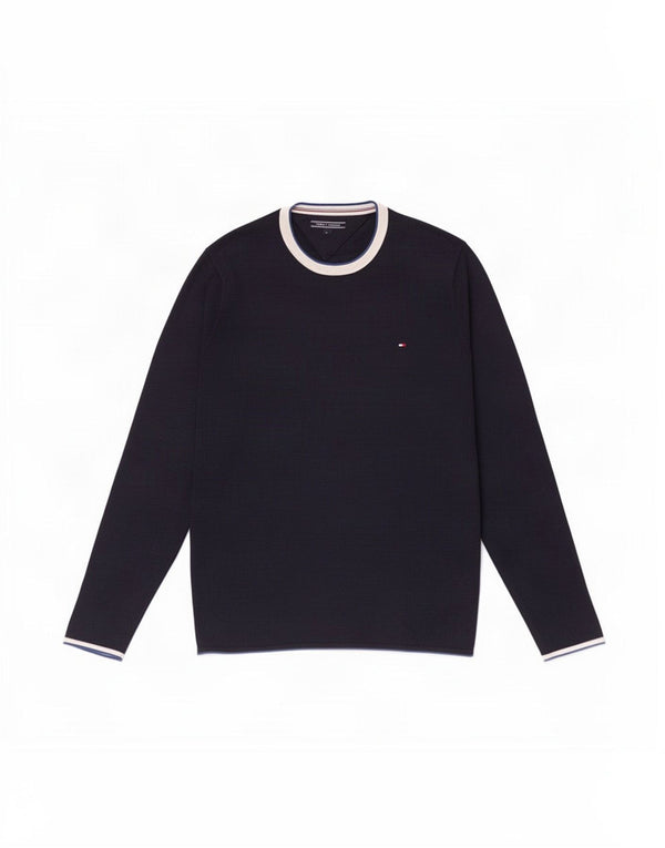 Мужской топ Tommy Hilfiger с длинным рукавом, большой, темно-синий, цветных блоков