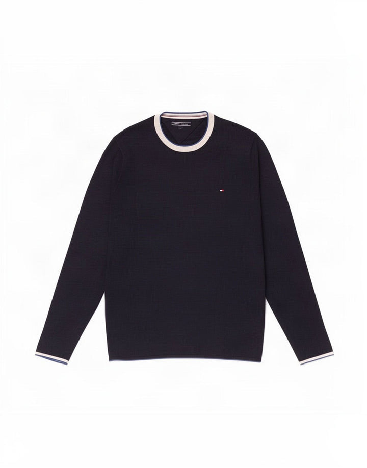Мужской топ Tommy Hilfiger с длинным рукавом, большой, темно-синий, цветных блоков