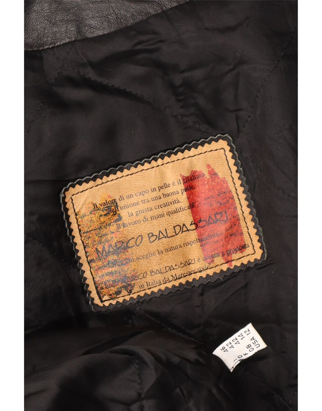 MARCO BALDASSARI Womens Hooded Leather Coat UK 14 Large  Black