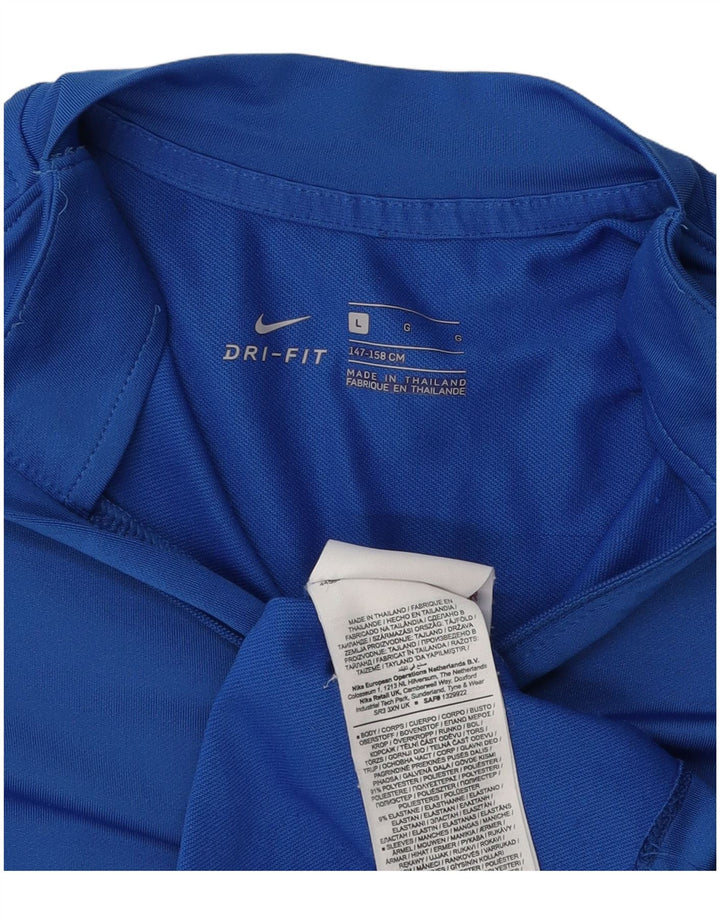 Пуловер спортивный костюм Nike для мальчиков Dri Fit, 12–13 лет, большой синий с геометрическим рисунком