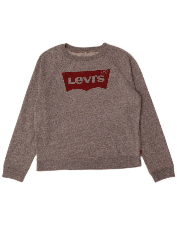 Женский джемпер с рисунком Levi's UK 14, средний серый в крапинку