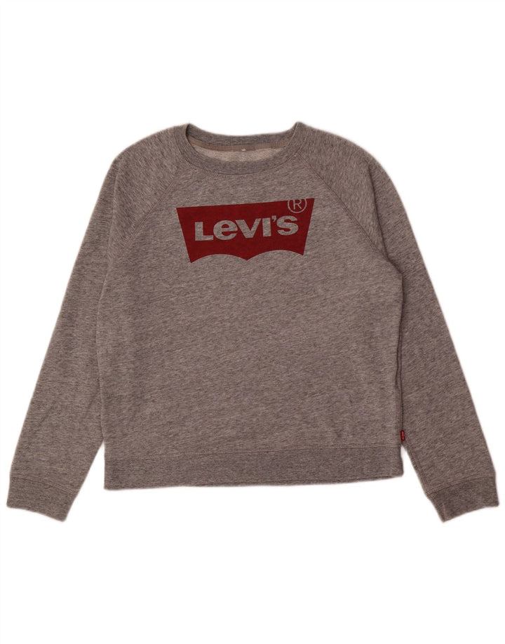 Женский джемпер с рисунком Levi's UK 14, средний серый в крапинку