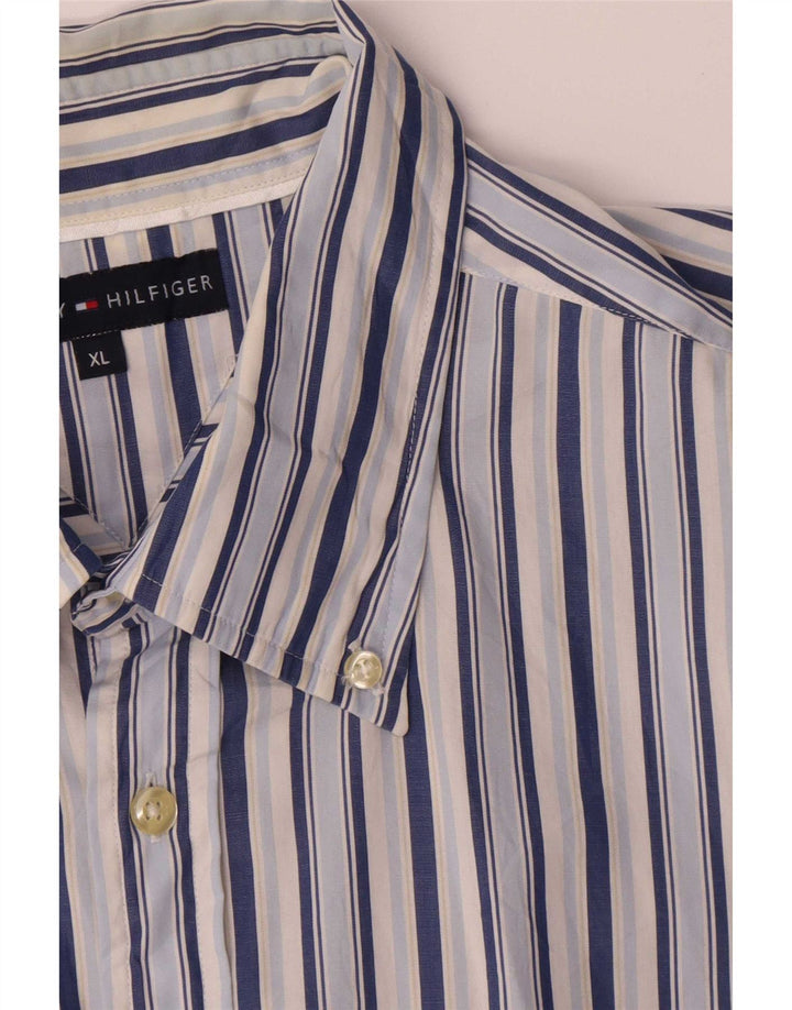 Мужская рубашка Tommy Hilfiger XL из хлопка в синюю полоску