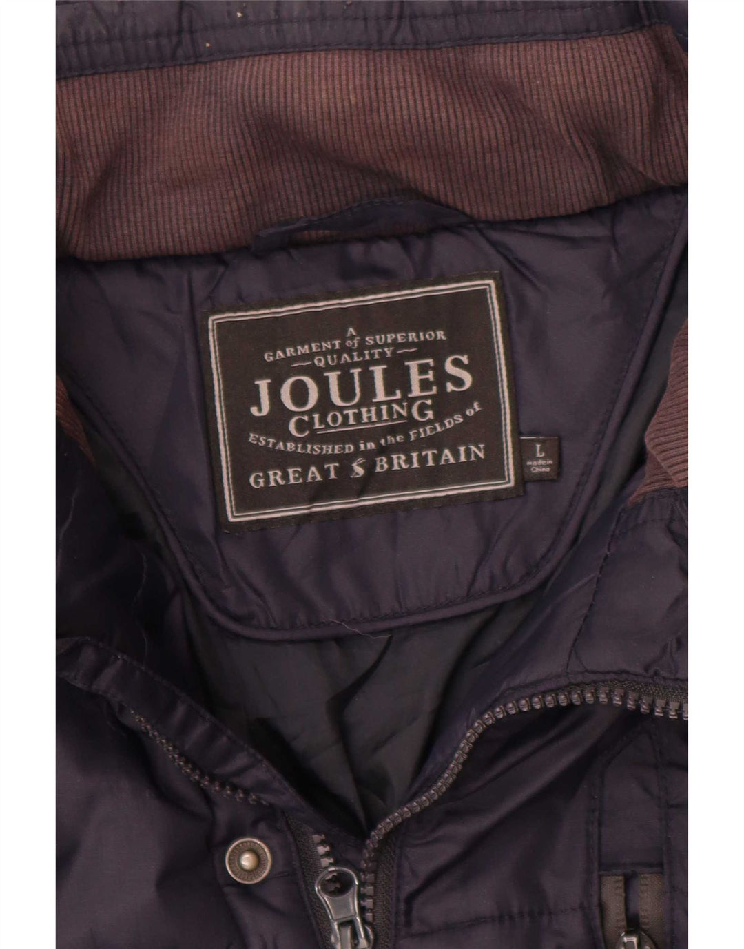 Мужская стеганая куртка Joules UK 40, большая темно-синяя полиамид