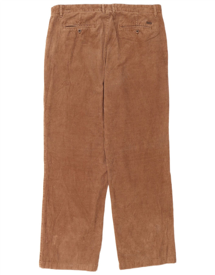 IZOD Мужские прямые вельветовые брюки W38 L34 коричневые, хлопковые