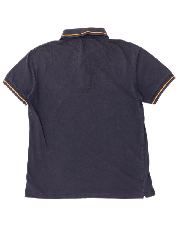 Мужская легкая и эластичная рубашка-поло Fred Perry среднего размера, темно-синяя, хлопок
