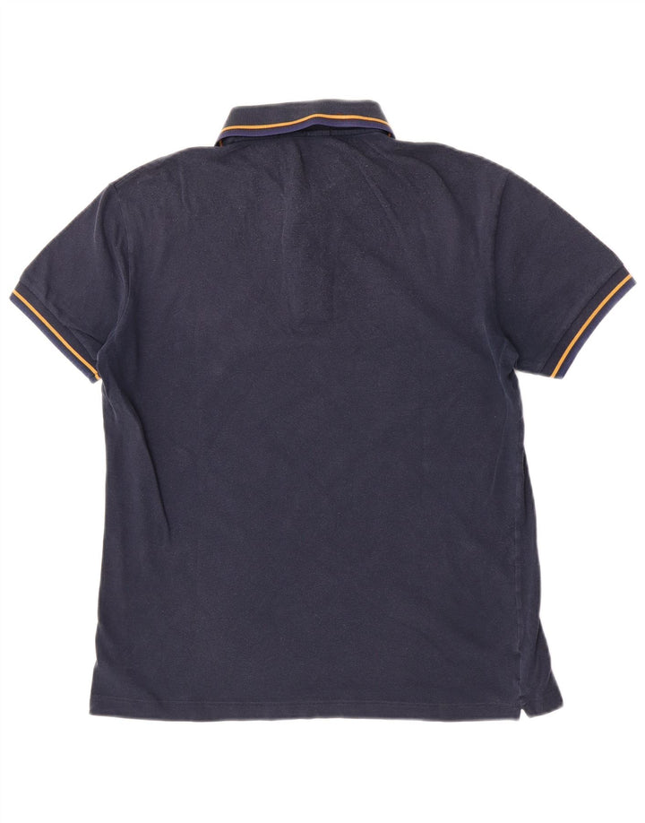 Мужская легкая и эластичная рубашка-поло Fred Perry среднего размера, темно-синяя, хлопок