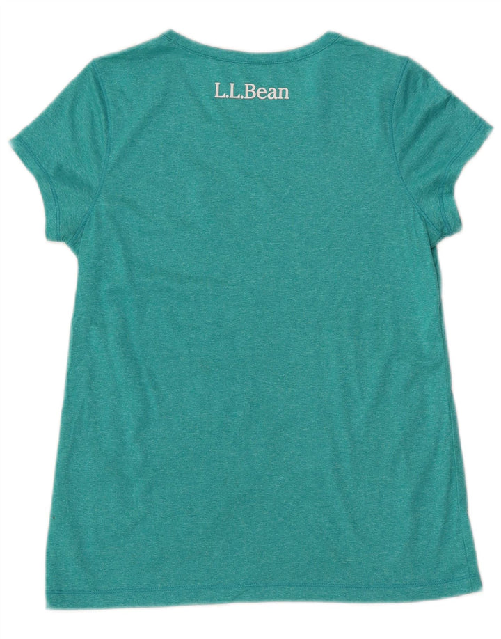 Женская футболка с рисунком L.L.BEAN Top UK 12 Medium Бирюзовый в крапинку