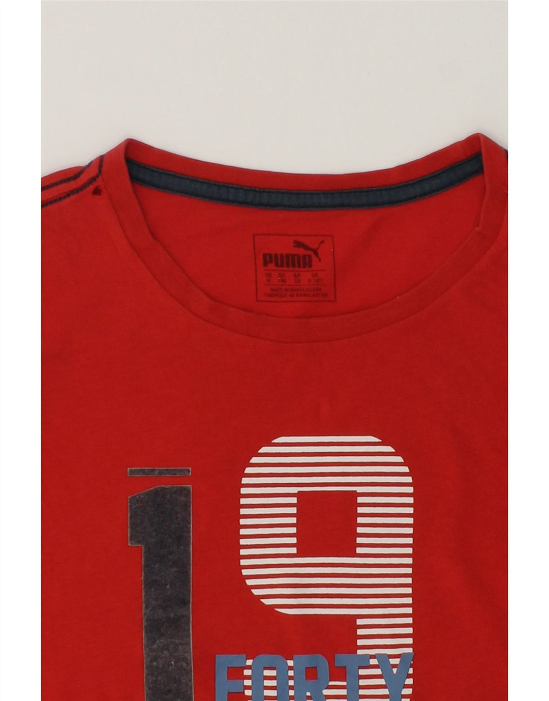 PUMA Boys Graphic T-Shirt Top 9-10 Years Red | Vintage Puma | Thrift | Second-Hand Puma | Used Clothing | Messina Hembry 