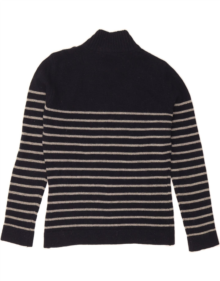 NORTH SAILS Womens Button Neck Jumper Sweater UK 12 Medium Navy Blue Vintage North Sails and Second-Hand North Sails from Messina Hembry 
