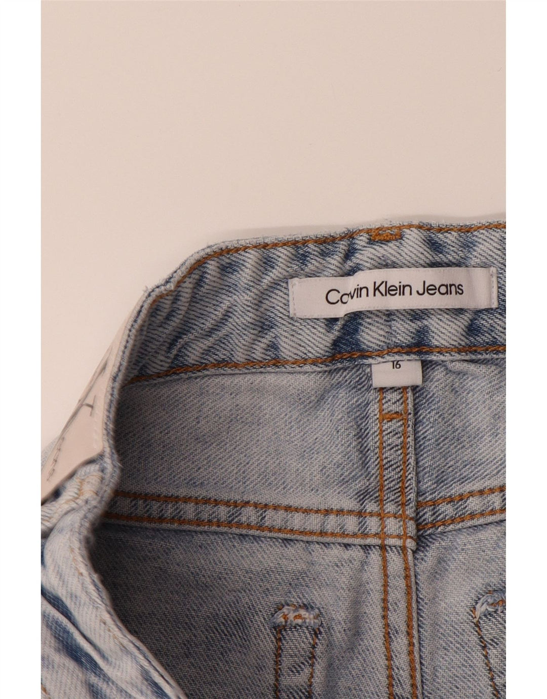 CALVIN KLEIN Girls Straight Jeans 15-16 Years  Blue Vintage Calvin Klein and Second-Hand Calvin Klein from Messina Hembry 