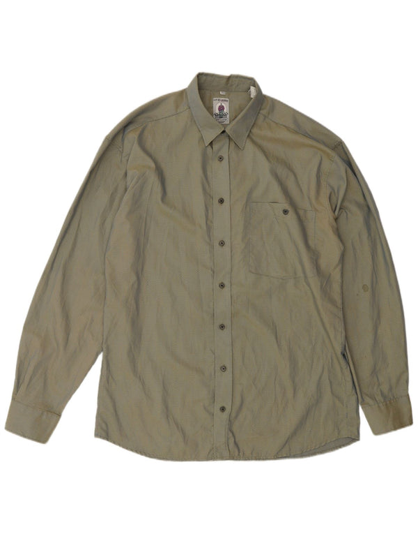 Рубашка мужская CLUB D'AMINGO, размер 39/40, средняя, зеленая в крапинку