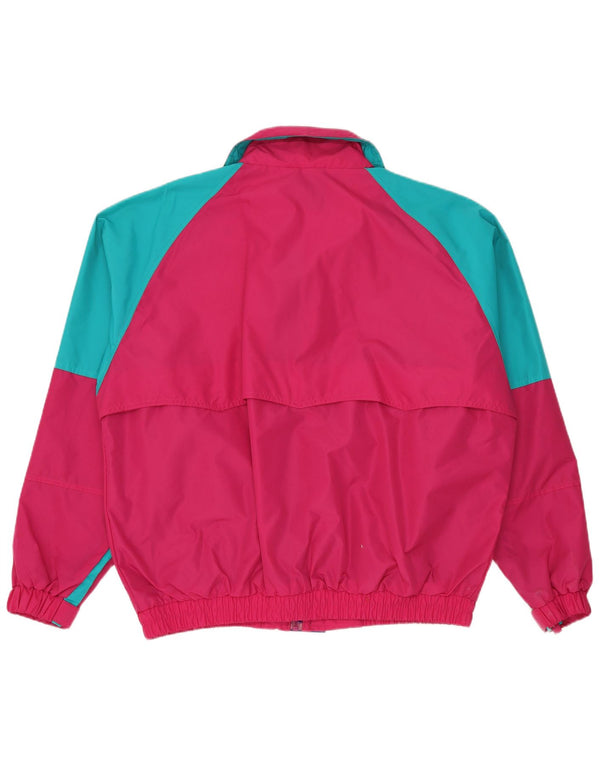 Мужская дождевик Bad Lands UK 42 XL, розовый нейлон с цветными блоками