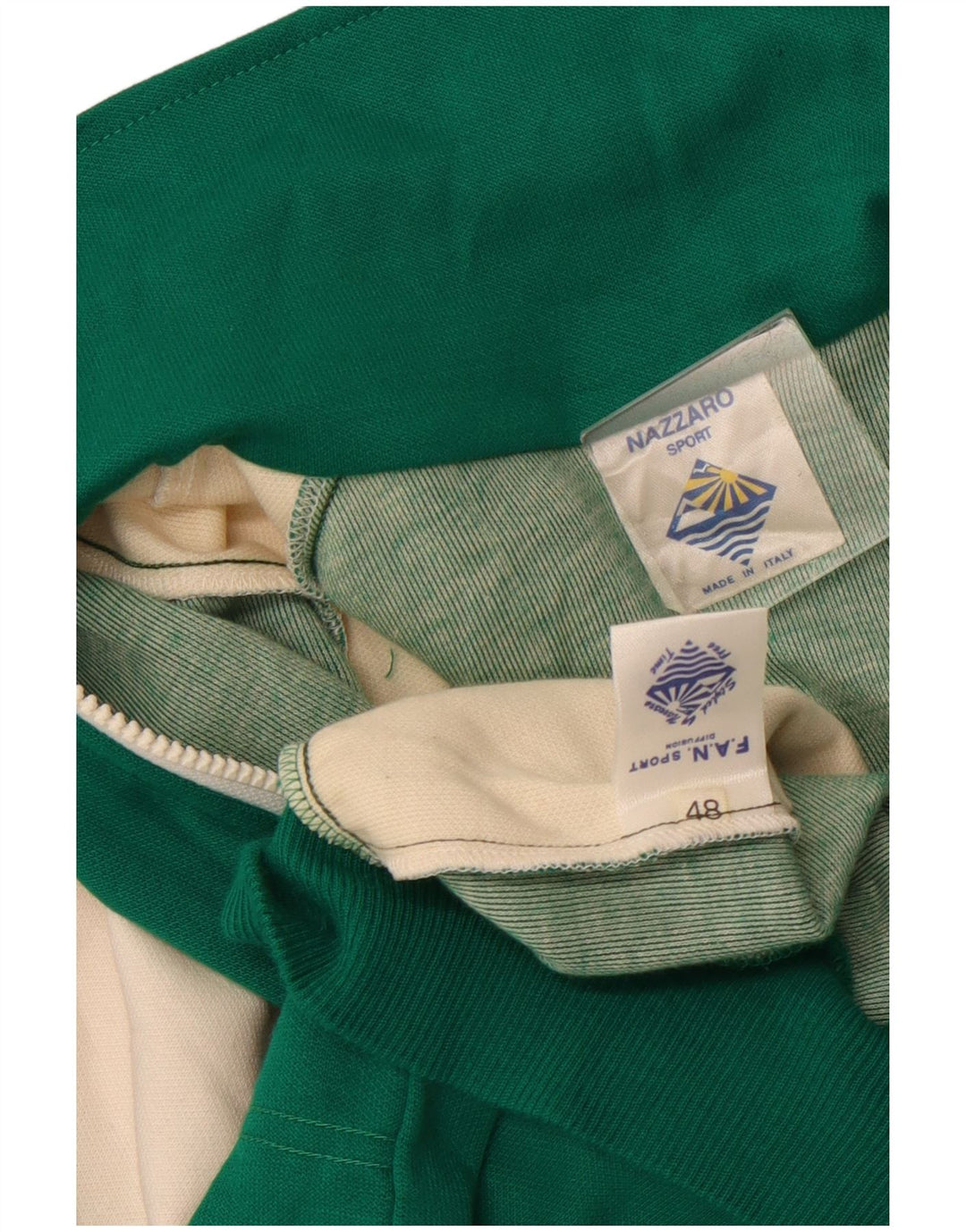 ВИНТАЖНЫЙ женский спортивный костюм с графическим рисунком, верхняя куртка IT 48 XL, зеленый с цветными блоками