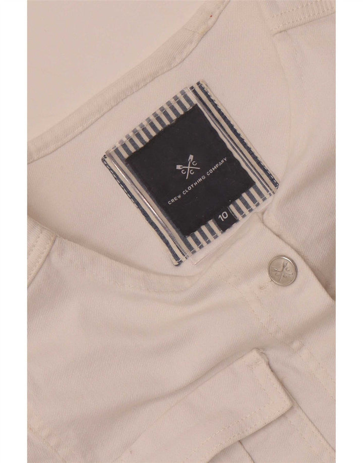 Женская джинсовая куртка Crew Clothing UK 10, маленькая белая