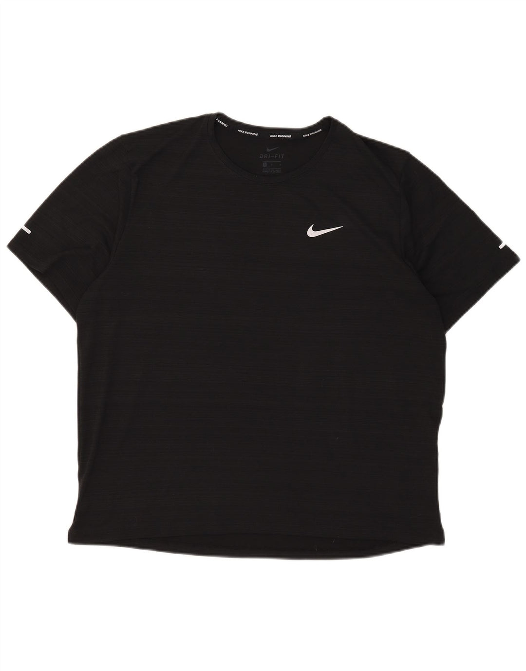 Мужская футболка Nike Dri Fit, большой черный полиэстер в тонкую полоску