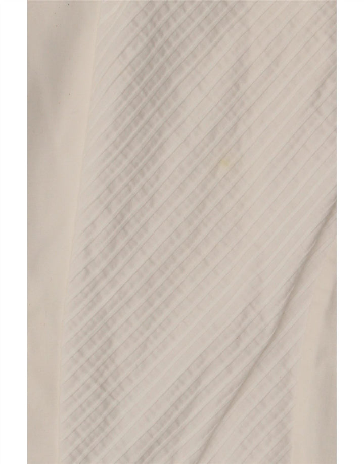 Винтажная женская рубашка UK 14, средний белый хлопок, белый цвет