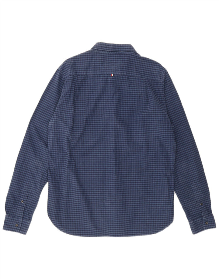Мужская рубашка Superdry XL, темно-синяя, хлопок в мелкую клетку