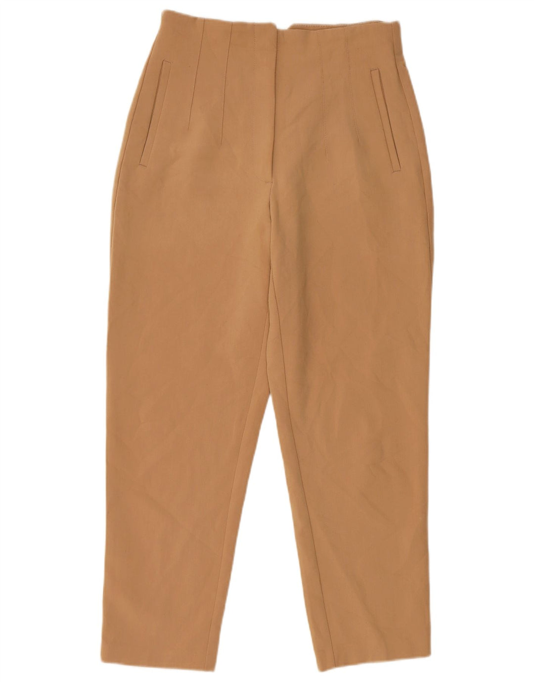 Женские зауженные брюки Zara средние W28 L26 Бежевые