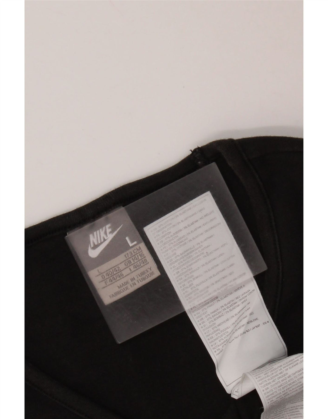 Женская футболка NIKE Top UK 14/16, большой черный хлопок