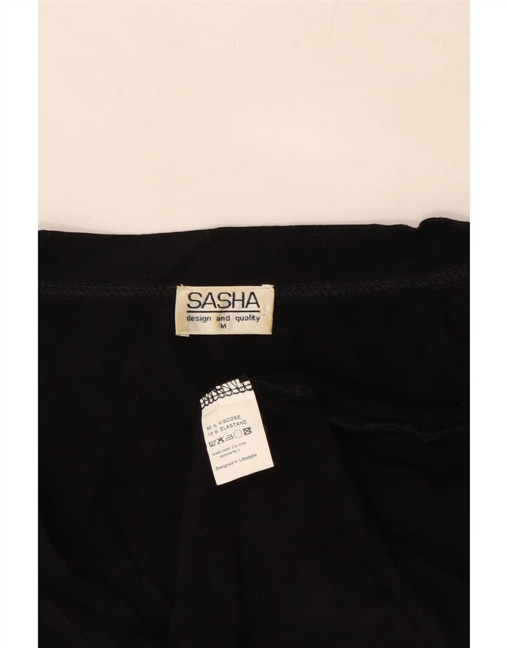 Женская укороченная блузка SASHA UK 12, средний черный, вискоза