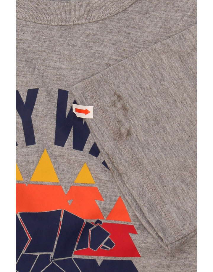 EDDIE BAUER Boys Graphic T-Shirt Top 14-15 Years Large  Grey Polyester Vintage Eddie Bauer and Second-Hand Eddie Bauer from Messina Hembry 