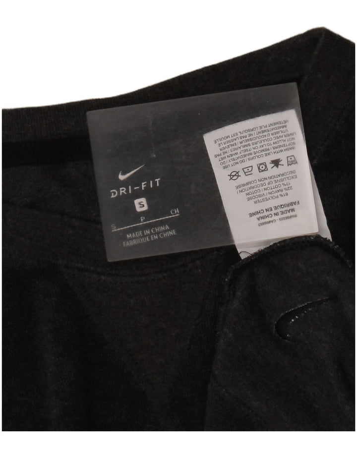 Женский укороченный топ с длинным рукавом Nike Dri Fit UK 10, маленький черный полиэстер