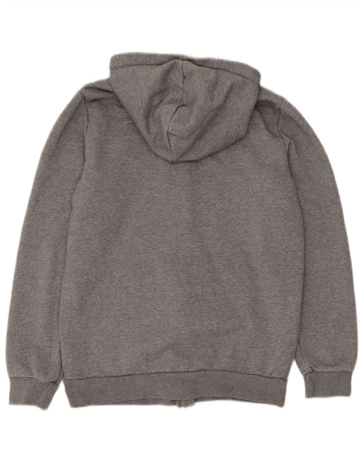 Мужской свитер с капюшоном на молнии с графическим рисунком PUMA, маленький серый хлопковый спортивный спортивный