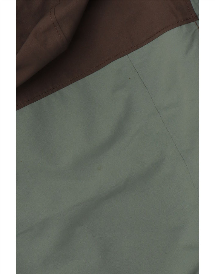 Женский плащ с капюшоном COLUMBIA UK 14, средний зеленый цвет, полиэстер с цветными блоками