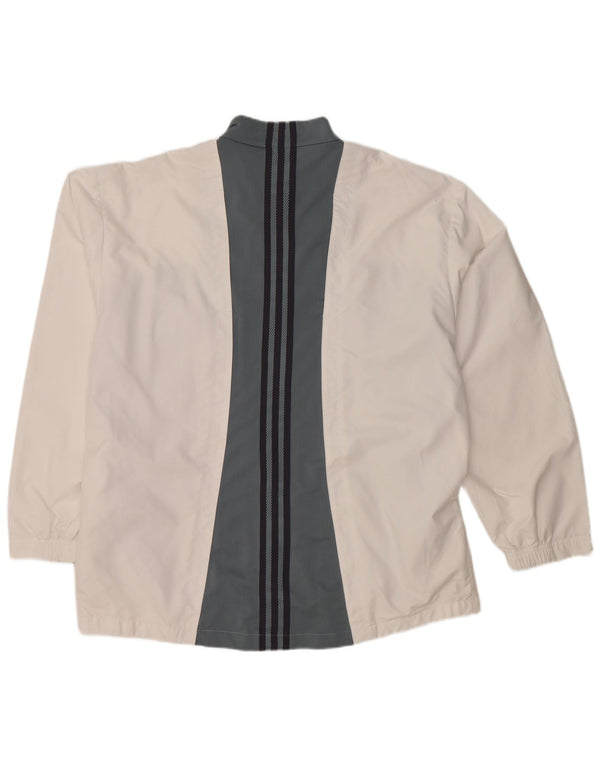 Мужская спортивная куртка ADIDAS UK 46/48 XL, белый полиэстер с цветными блоками