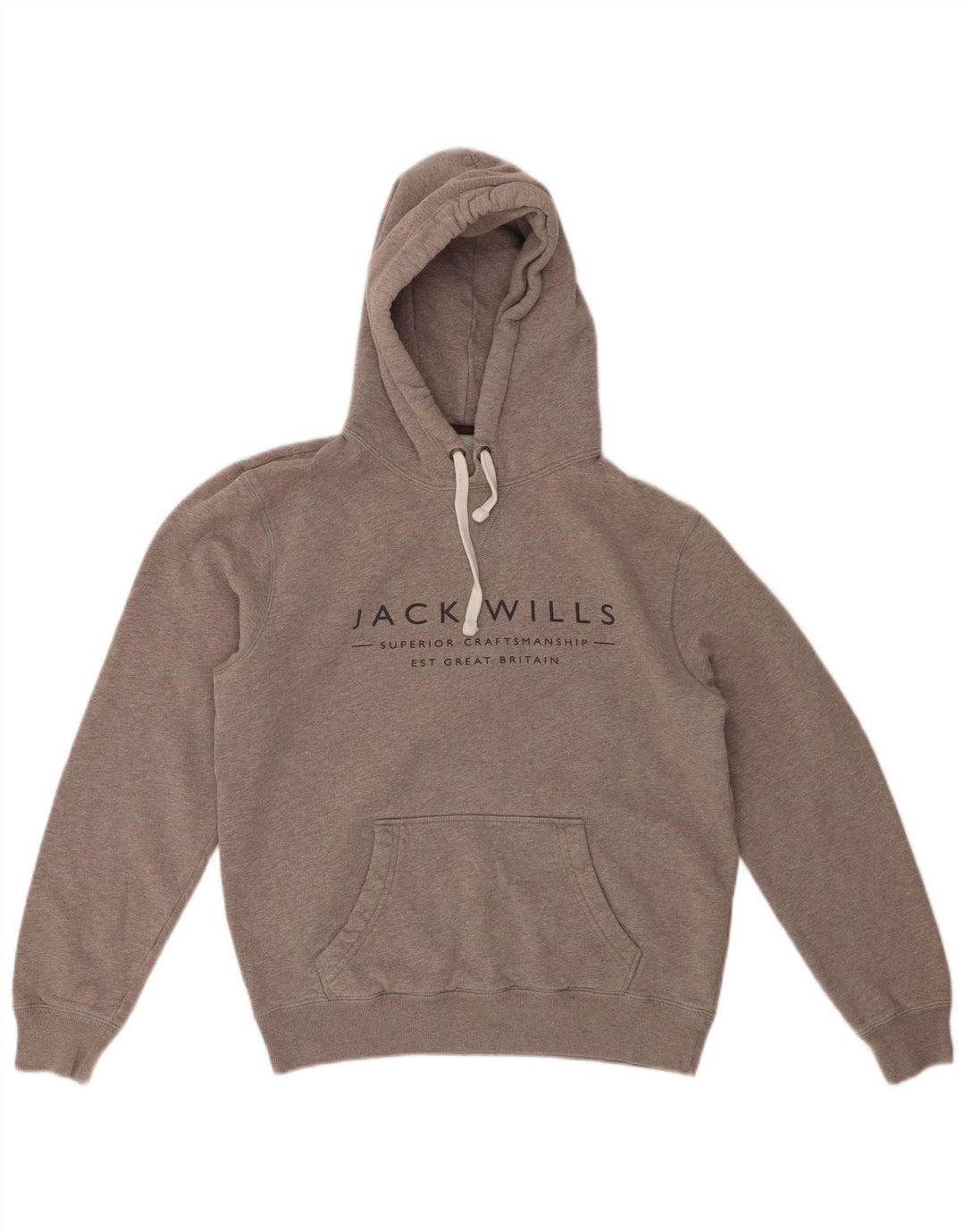 Женский джемпер с капюшоном оверсайз с рисунком JACK WILLS UK 6 XS, серый хлопок