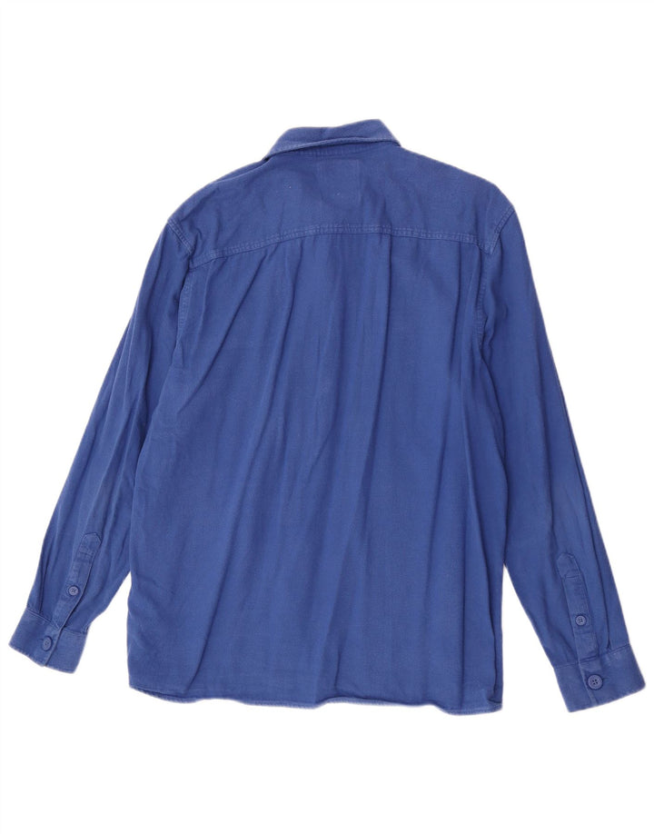 Мужская рубашка Crew Clothing, большая синяя хлопковая ткань