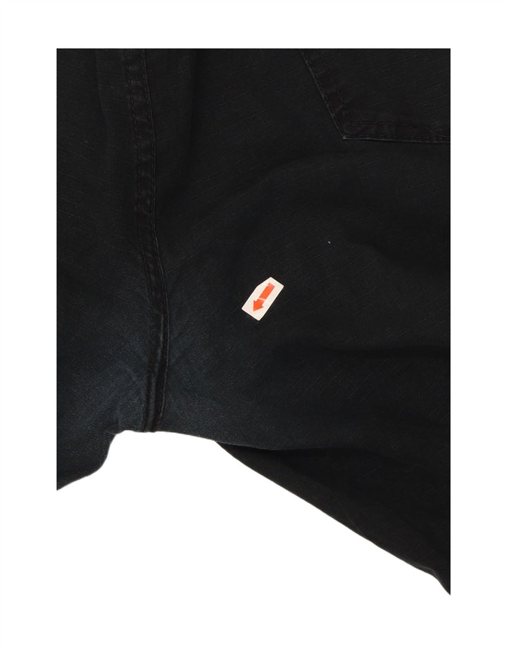 DICKIES Mens Straight Cargo Trousers W44 L32 Black Cotton
